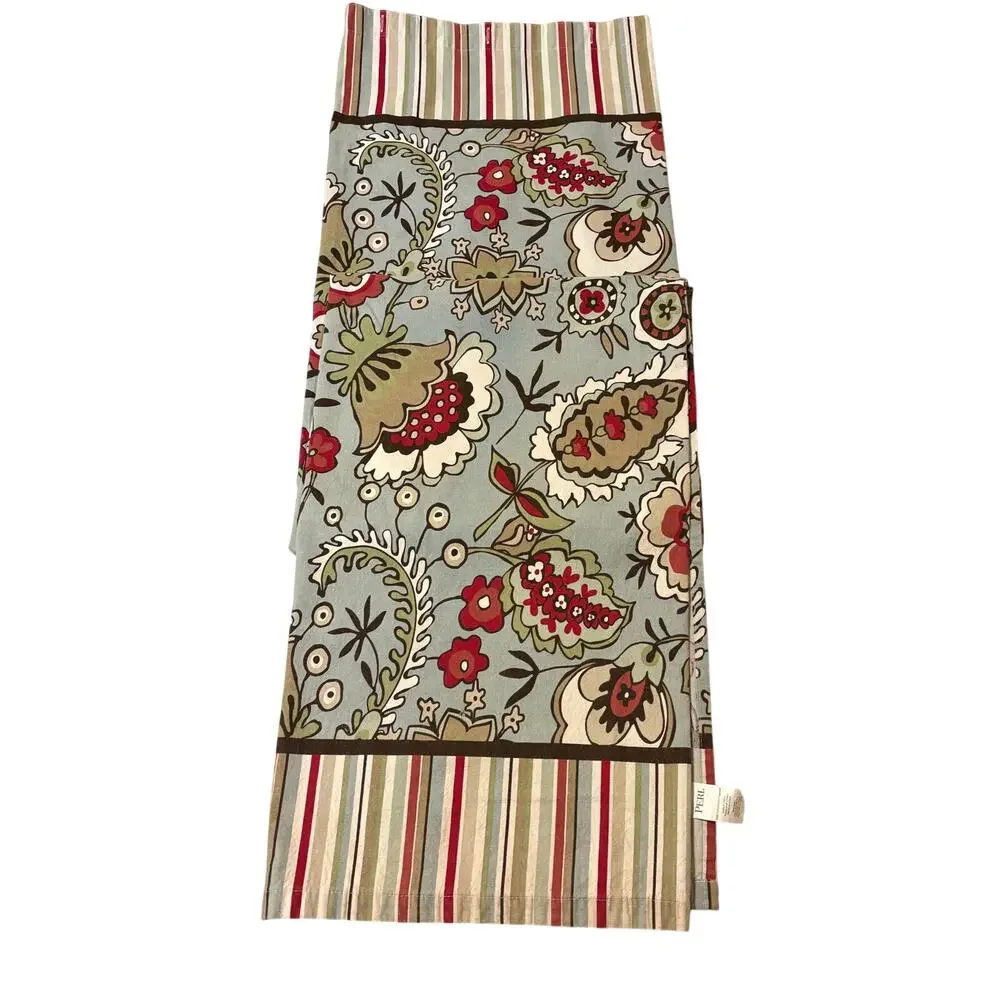 Peri  Floral Shower Curtain All Cotton EUC